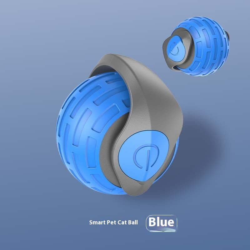 Dropshipman blue automatic cat ball toy designed for interactive play with pets