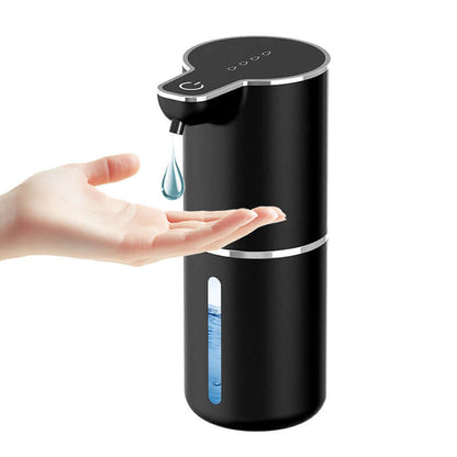 Black eprolo automatic soap dispenser touchless releasing liquid soap onto hand