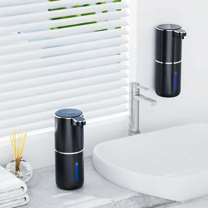 eprolo black automatic soap dispenser touchless with wall mount and countertop design near bathroom sink