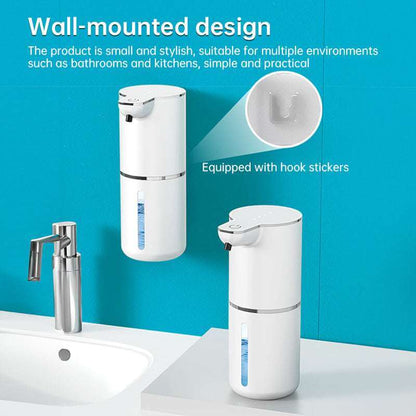 eprolo wall-mounted design automatic soap dispenser touchless with hook stickers for bathrooms and kitchens