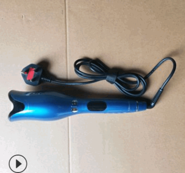 Best curling iron for quick curls by Dropshipman in blue with ergonomic handle and power cord