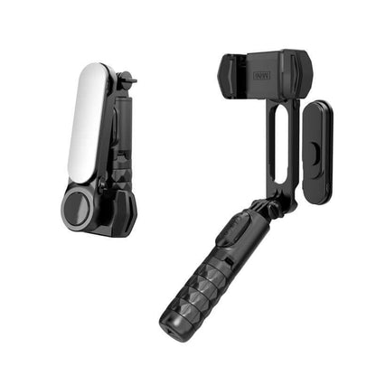 CozyTech Living Bluetooth selfie stick tripod with remote in black, foldable and portable design
