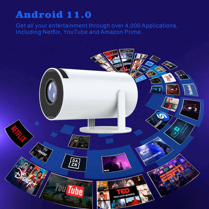 eprolo portable 4K projector for gaming with Android 11.0 supports Netflix YouTube and Amazon Prime