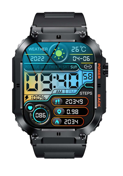 Dropshipman business professional smartwatch with weather, step counter, and digital time display