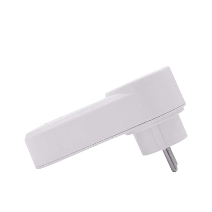 White energy efficient smart socket EU plug with compact design by Dropshipman