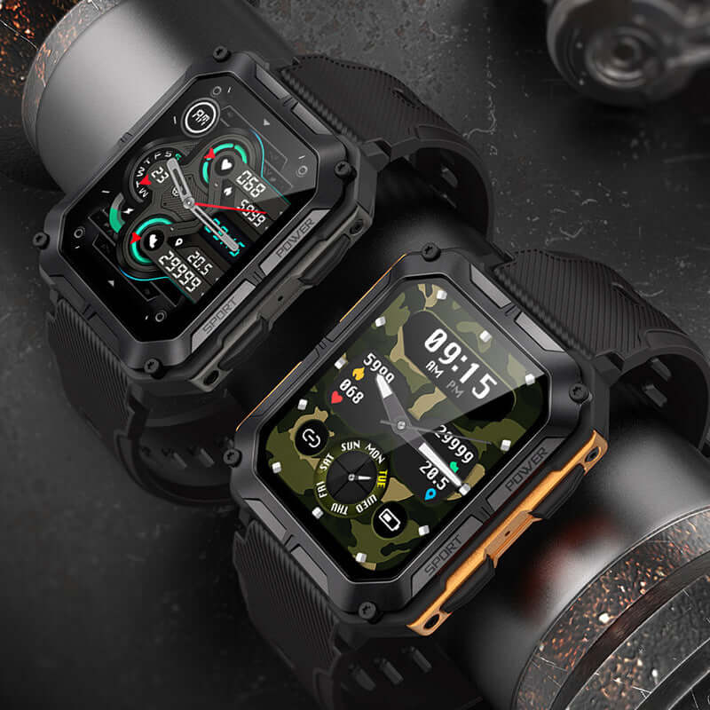 Dropshipman fitness smartwatch for Android and iOS with rugged design and multiple health tracking features
