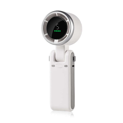 Eprolo foldable electric fan for travel with digital display and compact white design