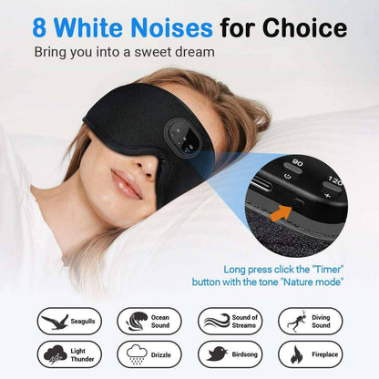 CozyTech Living full blackout smart sleep mask with built-in white noise sounds for restful sleep