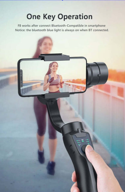 Handheld phone stabilizer for filming with one key operation and Bluetooth connectivity for smartphone use
