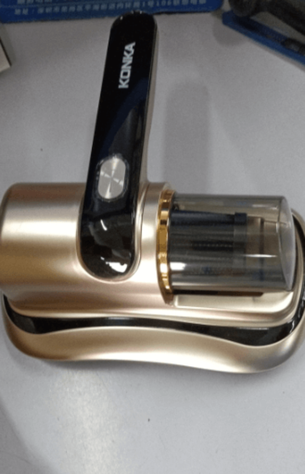 Dropshipman smart home dust mite remover in gold and black with transparent dust container