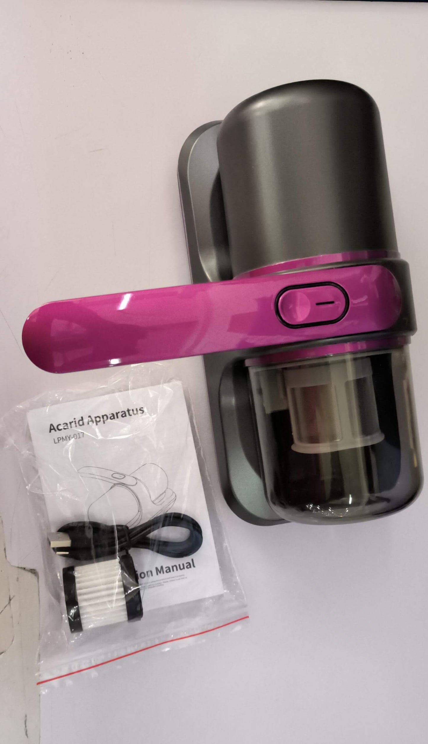 Dropshipman smart home dust mite remover handheld vacuum with accessories and user manual