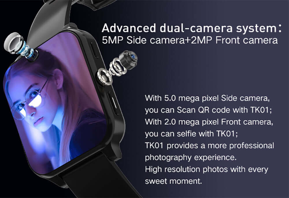 Dropshipman large screen smart watch with advanced dual-camera system and high resolution photo capabilities