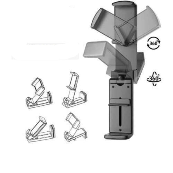 Adjustable foldable phone holder for travel with 360 degree rotation by Dropshipman