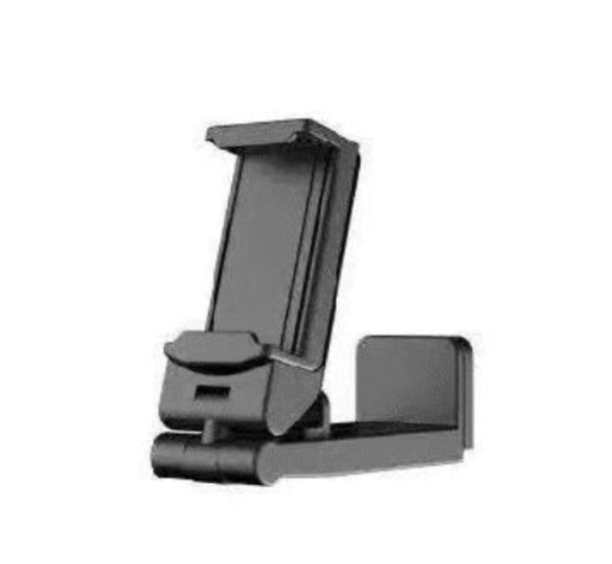 Black foldable phone holder for travel with adjustable grip and compact design by Dropshipman