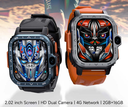Dropshipman smart watch with camera featuring 2.02 inch screen dual HD cameras and 4G network