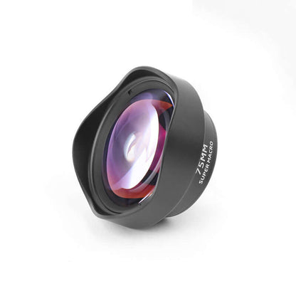 Eprolo black macro lens attachment for iPhone with super macro 75mm glass lens