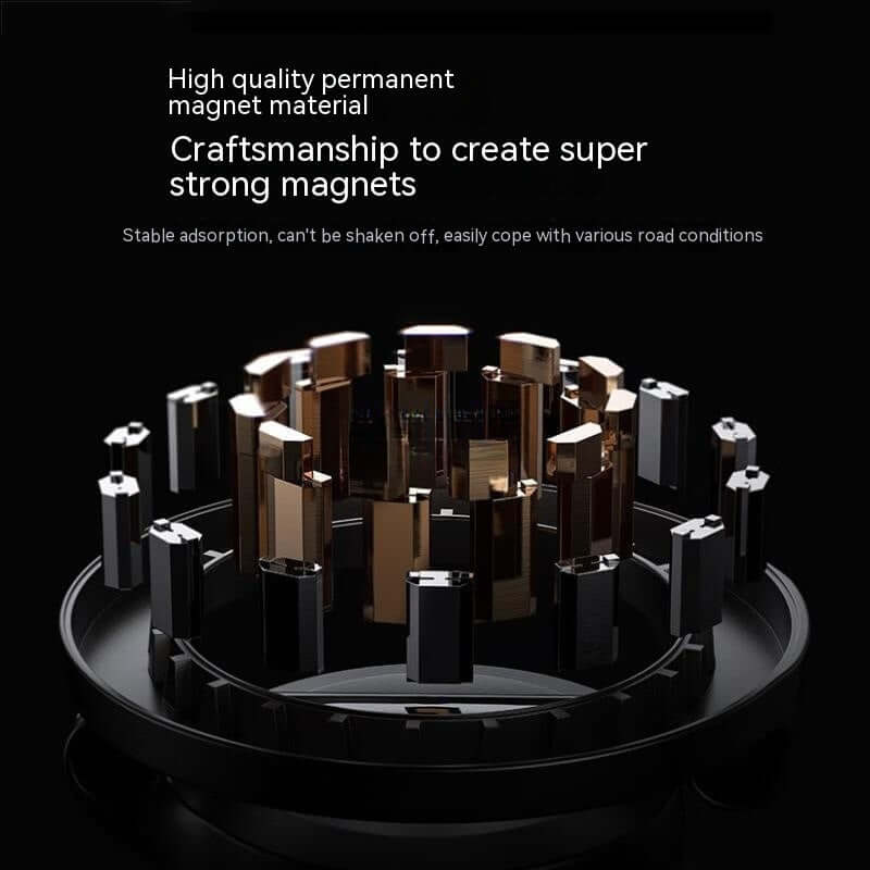 Close-up of high quality permanent magnet components illustrating strong magnets for magnetic car phone mount