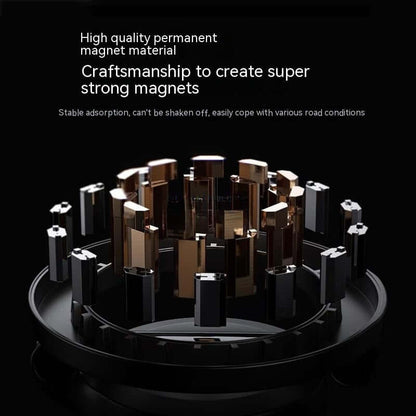 Close-up of high quality permanent magnet components illustrating strong magnets for magnetic car phone mount