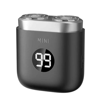 Eprolo black portable electric shaver for men with dual heads and LED battery display