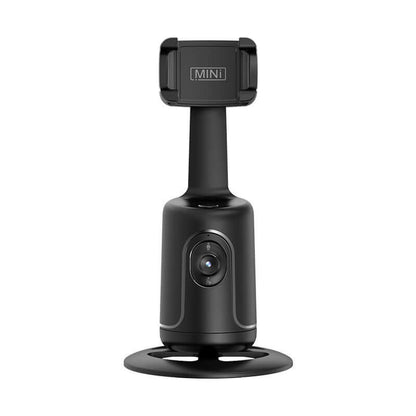 CozyTech Living black vlogging phone mount with AI tracking and adjustable phone holder