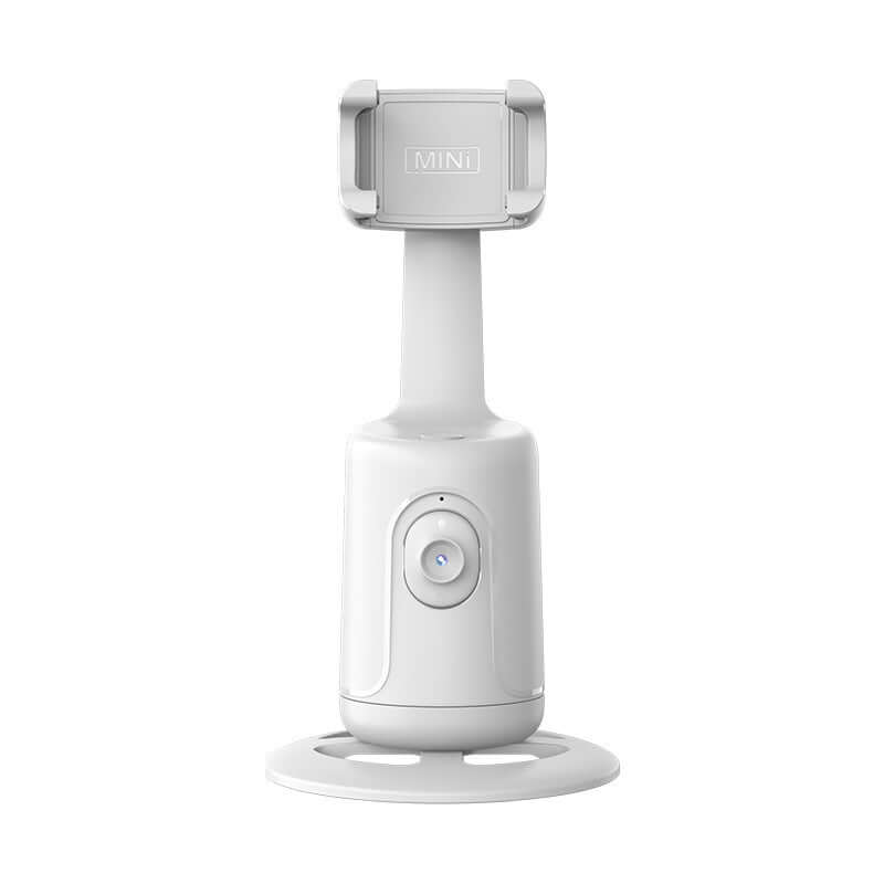 CozyTech Living white vlogging phone mount with AI tracking for hands-free video recording