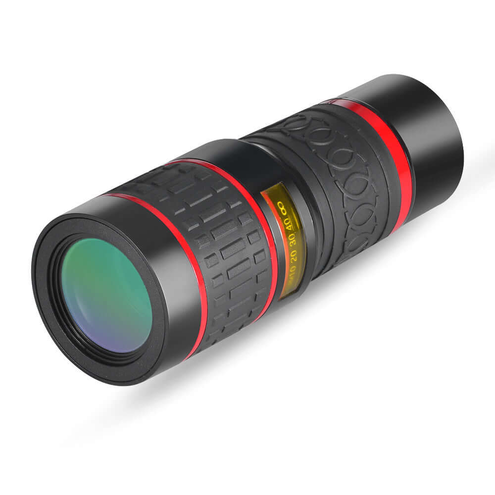 Dropshipman mobile phone telescope lens with black and red design for enhanced zoom and clarity