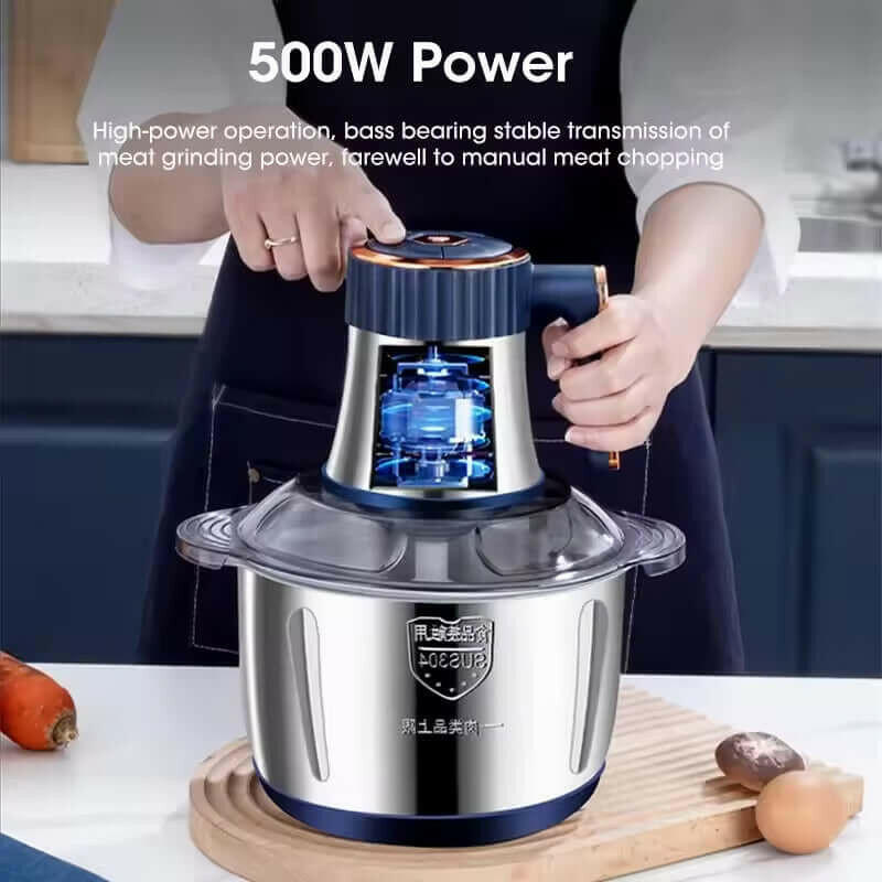 Eprolo electric multifunctional food processor with 500W power and stainless steel bowl for meat grinding