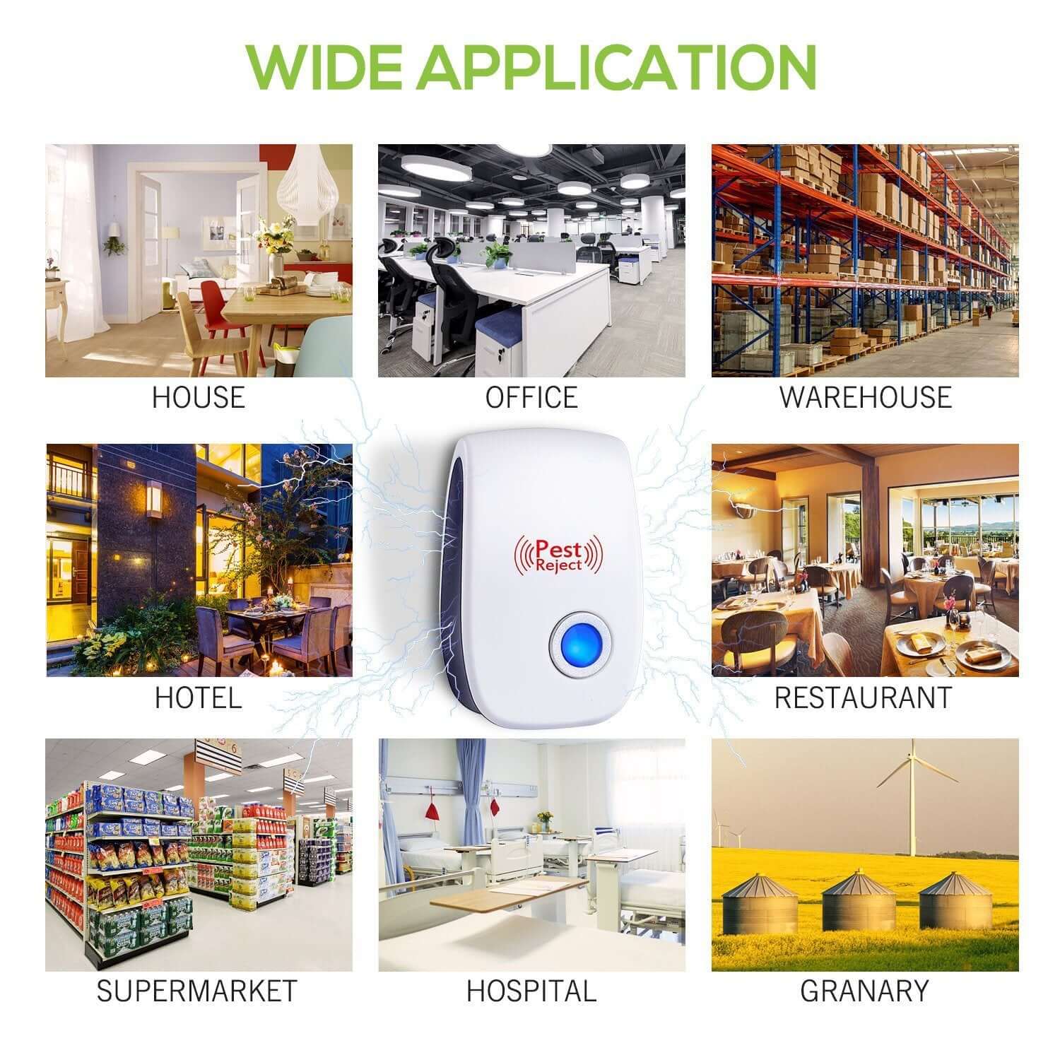 Dropshipman smart indoor pest repellent suitable for house office warehouse hotel restaurant supermarket hospital and granary