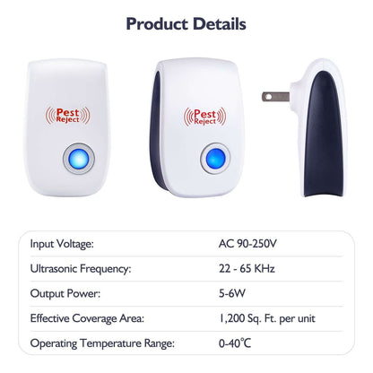 Dropshipman smart indoor pest repellent ultrasonic device with blue indicator light and plug
