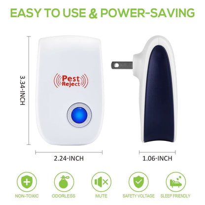 Smart indoor pest repellent by Dropshipman with compact white design and blue indicator light