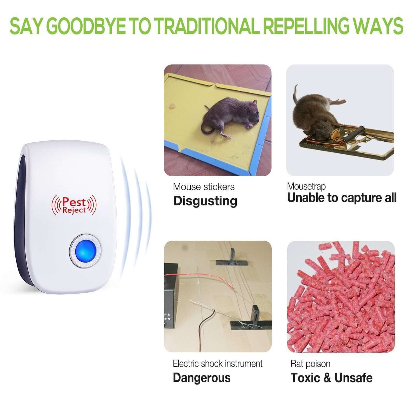 Dropshipman smart indoor pest repellent device with blue indicator light for pest control