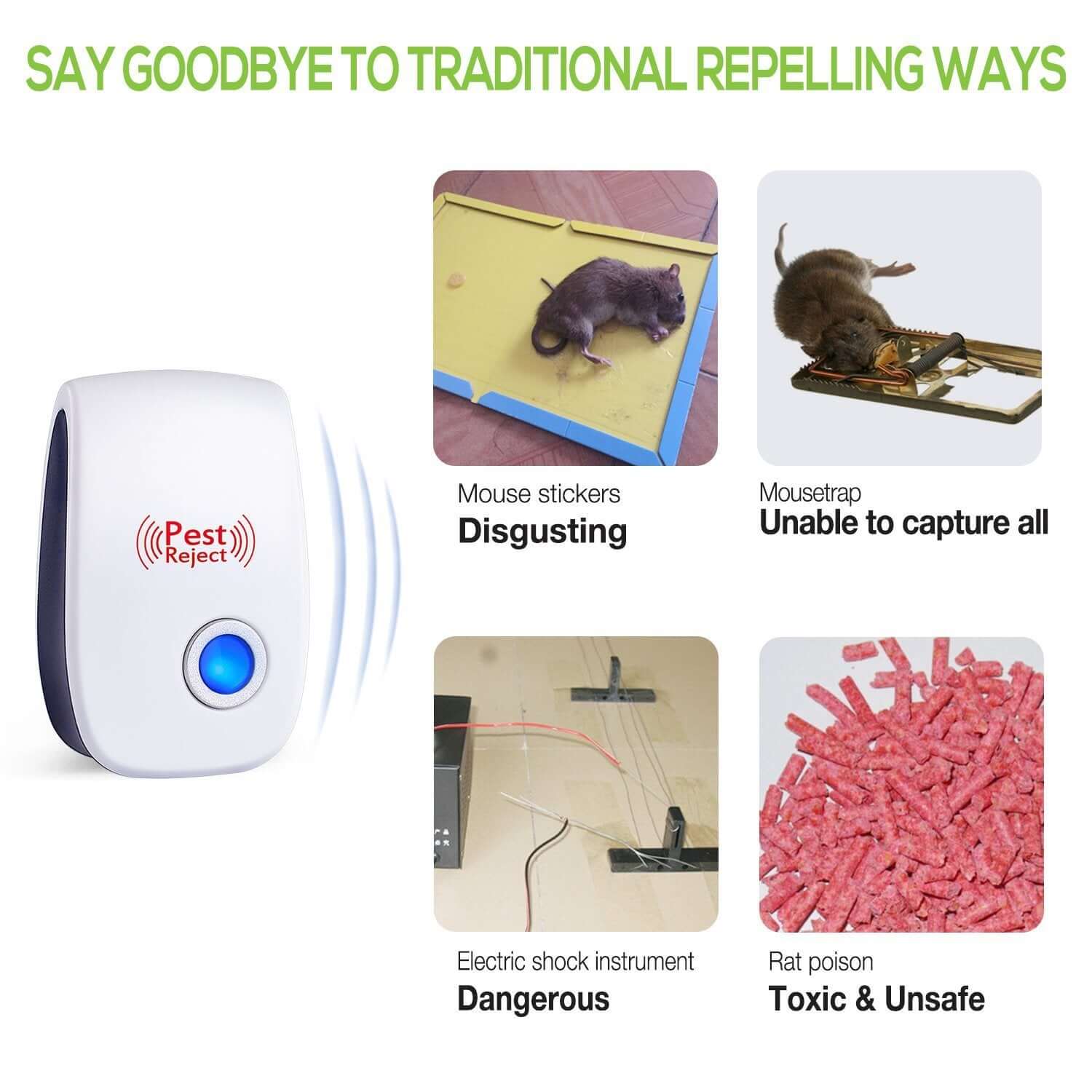 Dropshipman smart indoor pest repellent device with blue indicator light for pest control