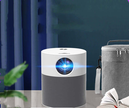Dropshipman portable mini projector for home with compact design and bright lens projecting blue light