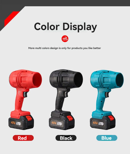 Red black and blue rechargeable air blower models with 48V battery by eprolo