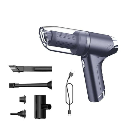 eprolo rechargeable compact vacuum cleaner with multiple attachments and USB charging cable