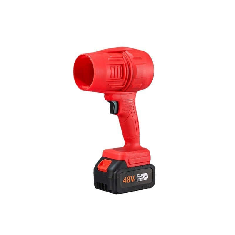 Red rechargeable air blower with 48V battery by eprolo for powerful cordless cleaning