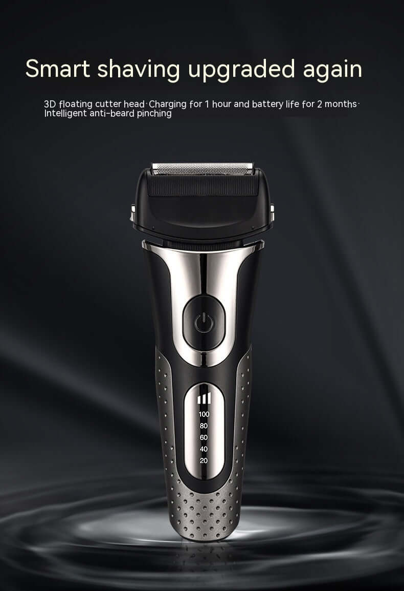 Dropshipman Wet And Dry Shaving Device with 3D floating cutter head and long battery life