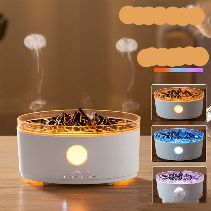 Dropshipman smart aromatherapy diffuser humidifier with color changing LED lights on wooden table