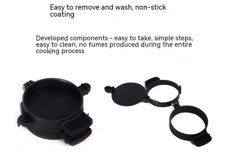 Components of the Dropshipman Smart Kitchen Appliance For Sandwiches, showcasing the easy sandwich machine's non-stick plates.