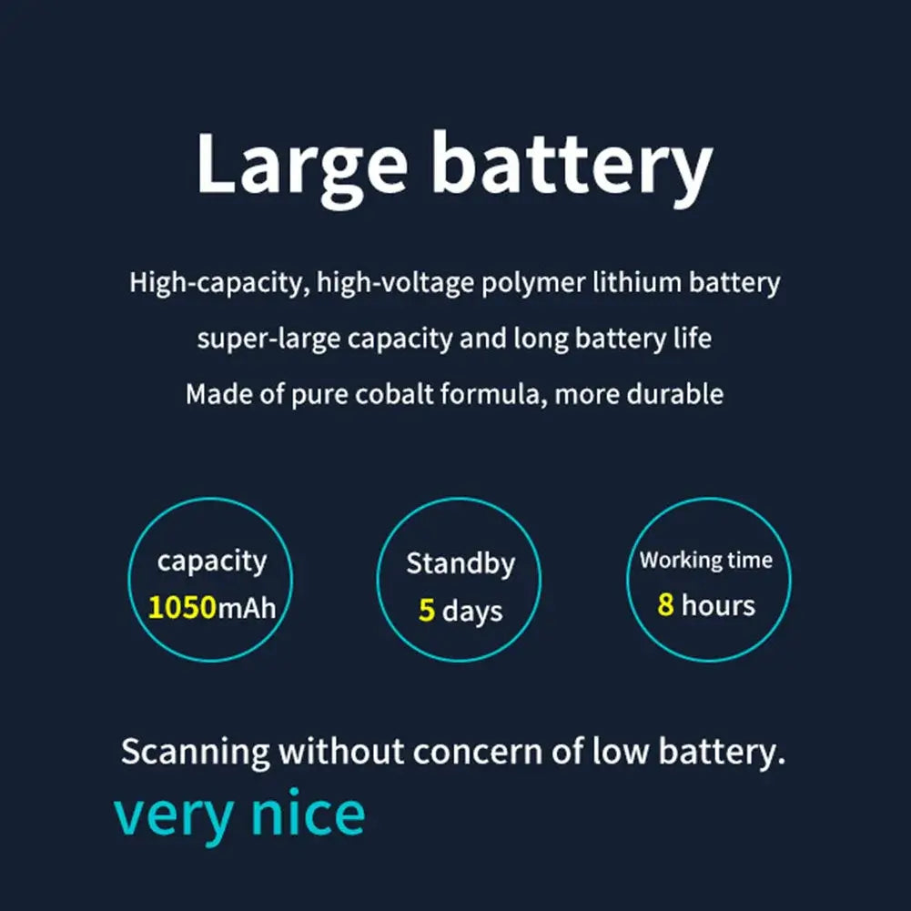 Smart voice translator pen with large 1050mAh battery, 5 days standby and 8 hours working time