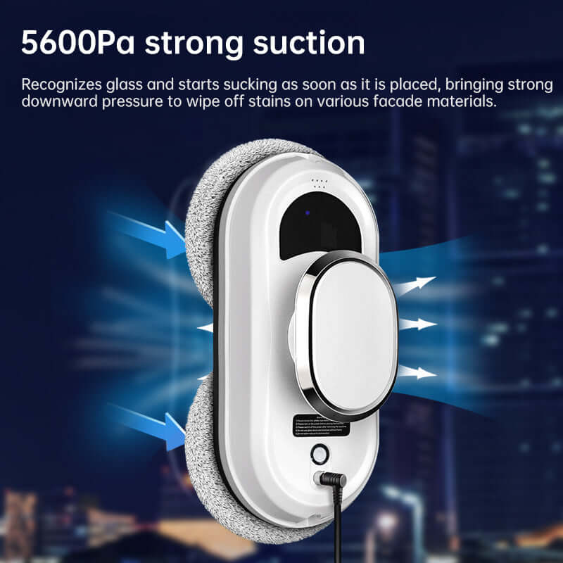 Eprolo smart window cleaning robot with 5600Pa strong suction for effective glass cleaning