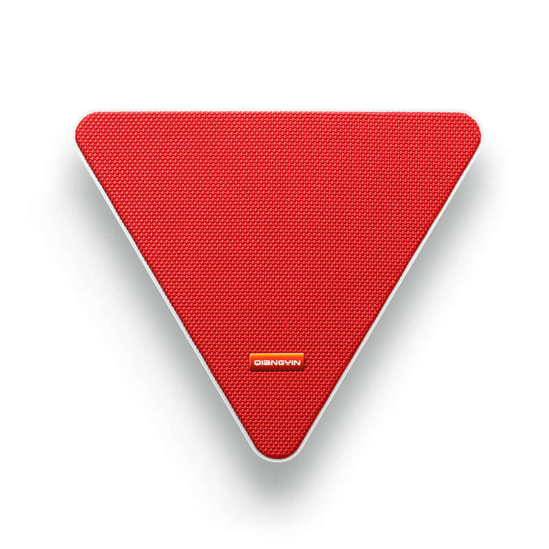 Dropshipman red smart wireless speaker for home with triangular design and textured surface