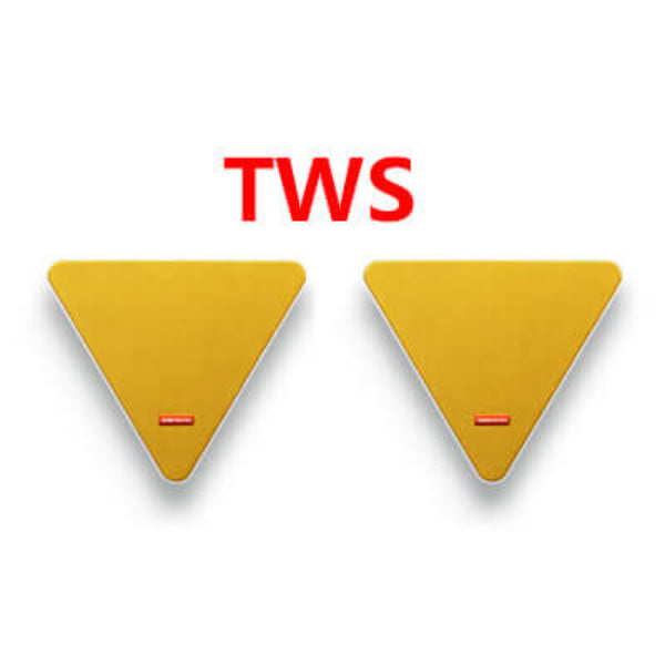 Dropshipman yellow triangular smart wireless speaker for home twin set with compact design