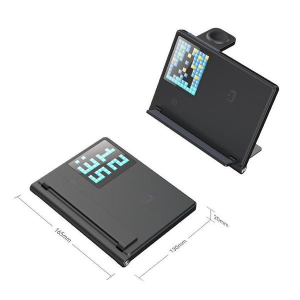 5 - In - 1 Pixel Animation Wireless Charger Stand For Mobile Phone, Smart Watch & Earphones - C820A692FE054EFC93697FF6A648A8D9