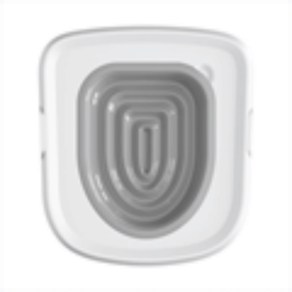 Top view of the gray component of the Dropshipman Upgraded Cat Toilet Trainer Tray, an essential part of the cat toilet training kit.