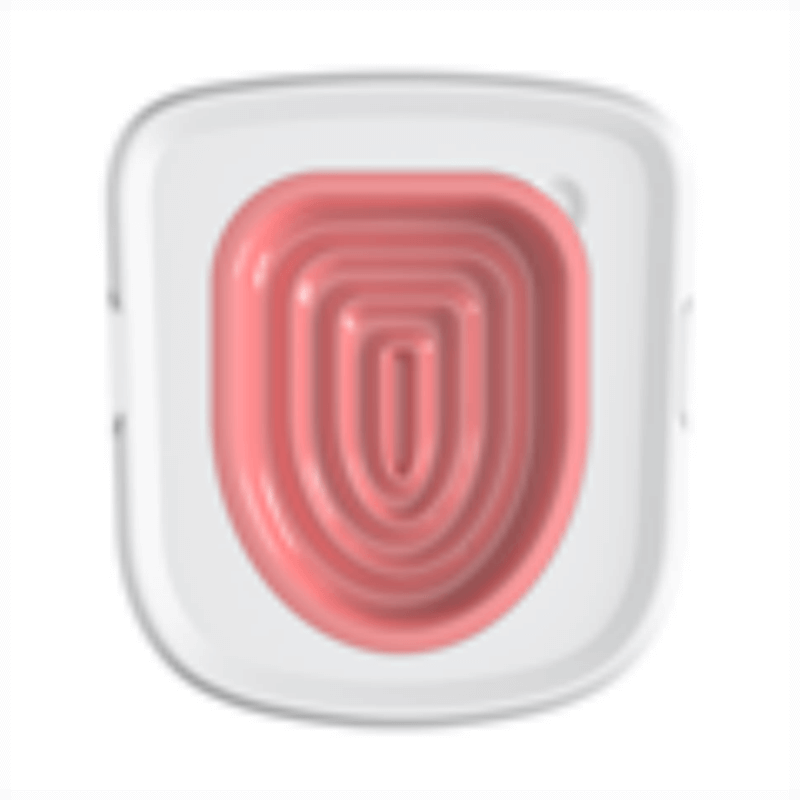 Top view of the pink component of the Dropshipman Upgraded Cat Toilet Trainer Tray, part of the cat toilet training kit.