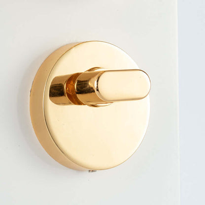 Close-up of the gold handle from the Smart Fingerprint Door Lock, featuring a minimalist design and advanced unlocking options.