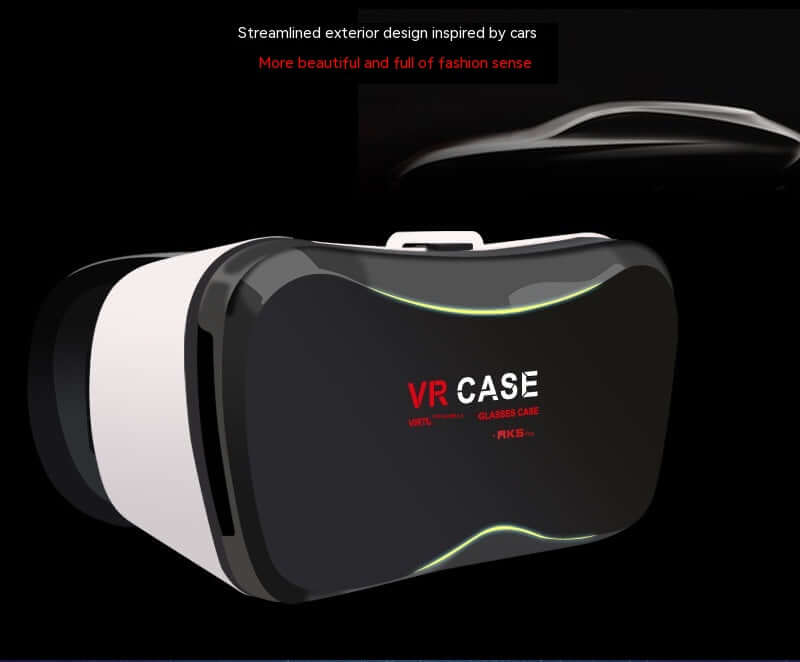 Comfortable virtual reality headset with sleek black and white design inspired by cars by Dropshipman