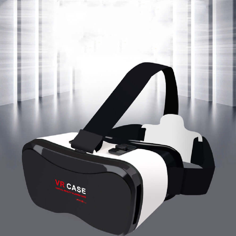 Comfortable virtual reality headset with black and white design and adjustable straps by Dropshipman
