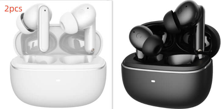 Dropshipman waterproof Bluetooth headphones in black and white with charging case